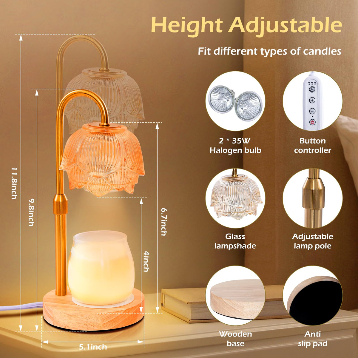 Candle Warmer Lamp with Timer R863