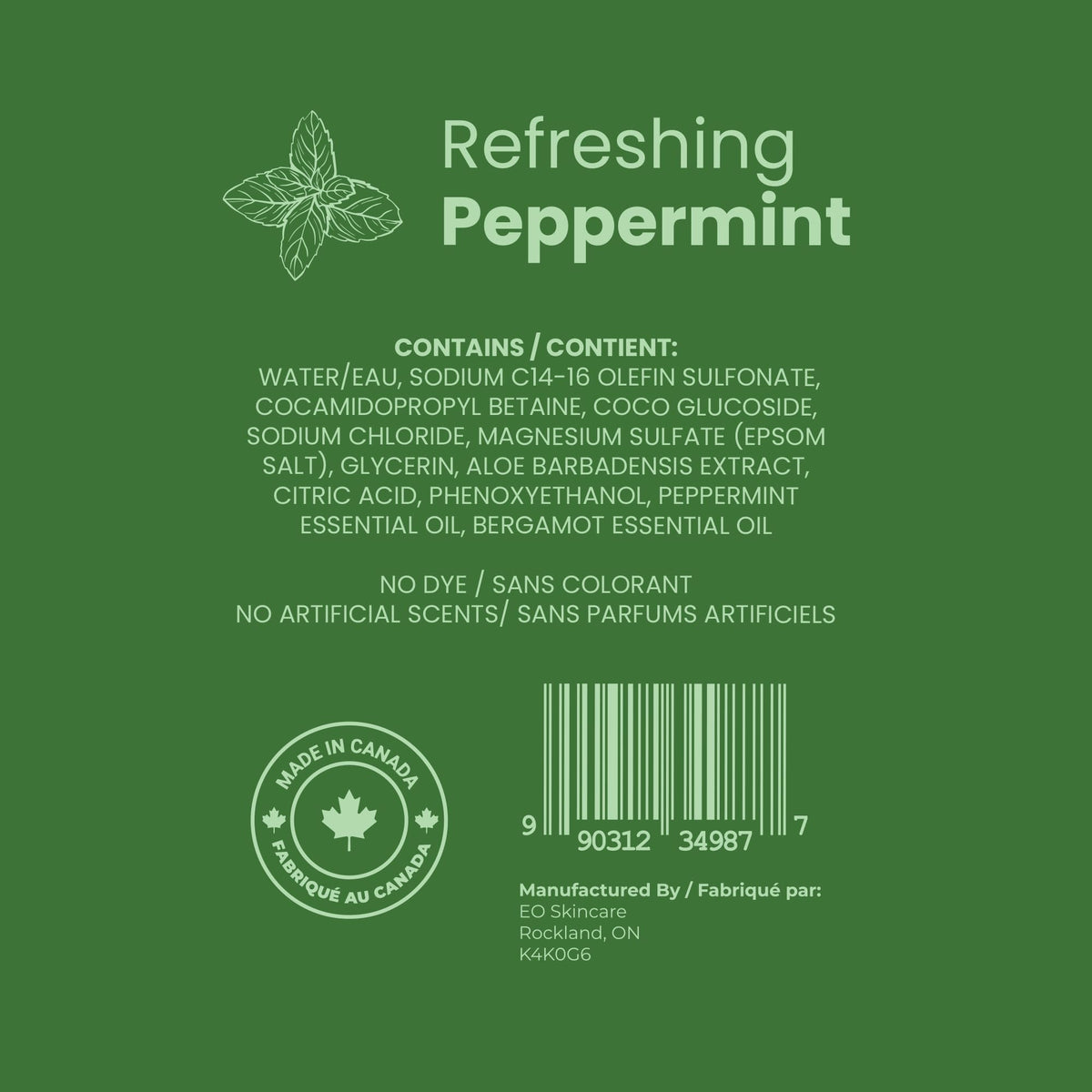 Scented Foaming Bubble Bath with Essential Oils and Epsom Salt, 33.8 fl oz U893853