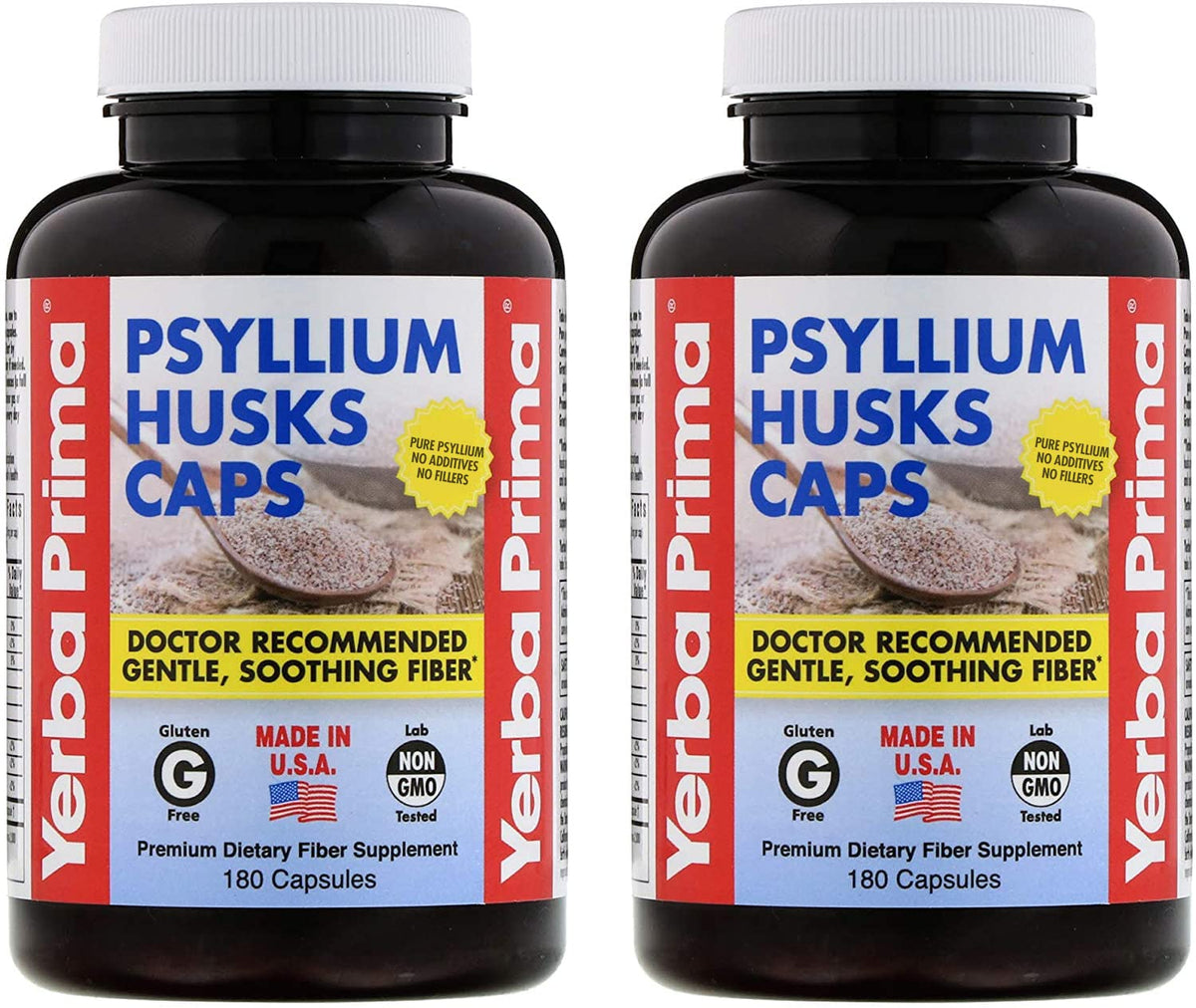 Psyllium Husks Caps 180 Capsules Pack of 2 V9412