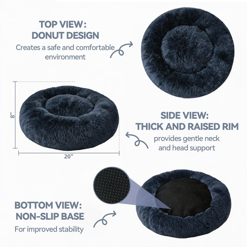 Washable 20" Donut Cat Bed X88502