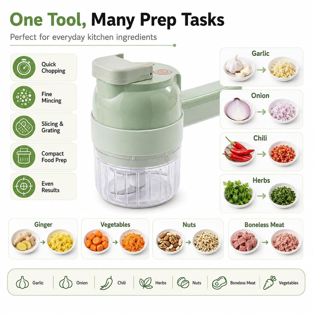 Electric 5-in-1 Handheld Vegetable Chopper Y8710