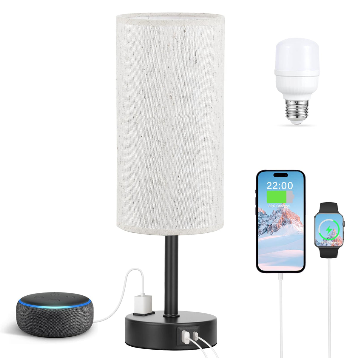 Turquoise Dimmable Touch Bedside Table Lamp Y717711