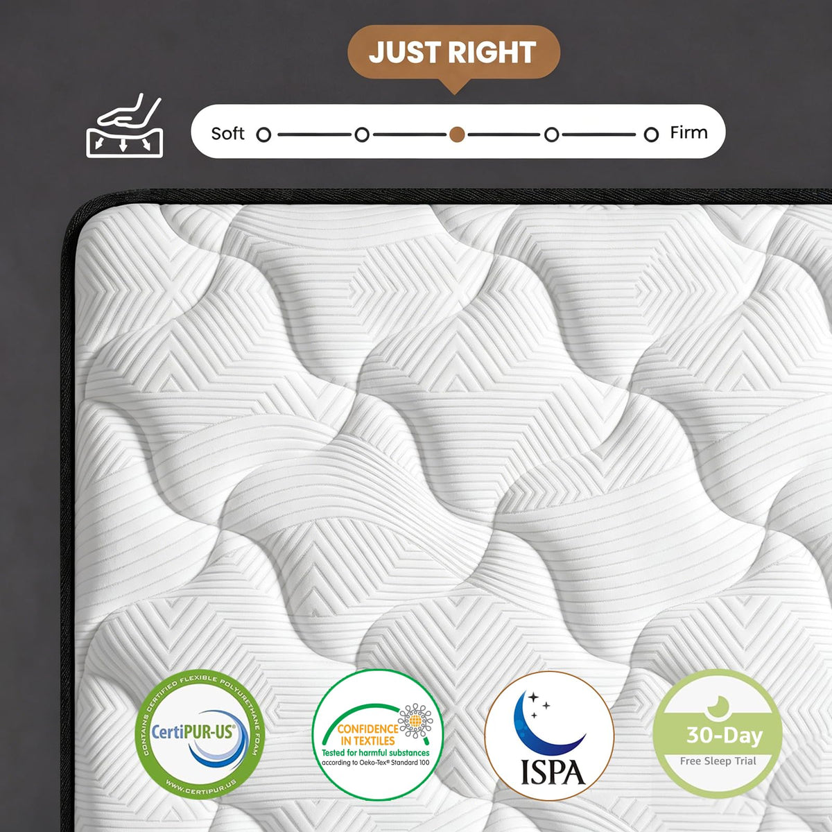 12 Inch Medium Firm Hybrid Full Mattress Z61764