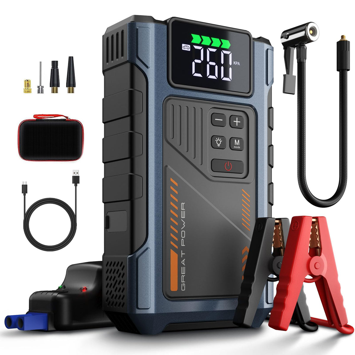 4500A 12V Jump Starter with Air Compressor 150PSI G302