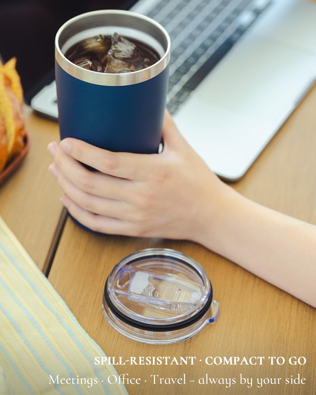 20oz Stainless Steel Insulated Travel Coffee Tumbler with Straw L50745
