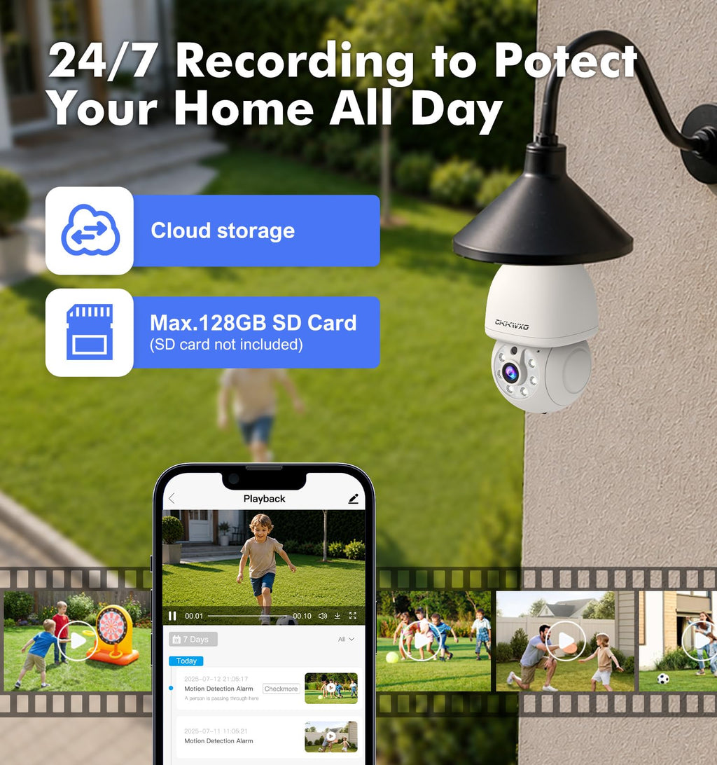 2K Light Bulb Security Camera, 5G/2.4G WiFi, 2 Pack J87736