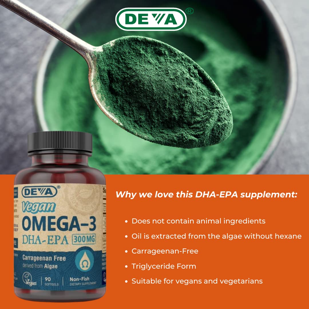 Vegan Omega-3 DHA EPA 300 mg 90 Softgels B833