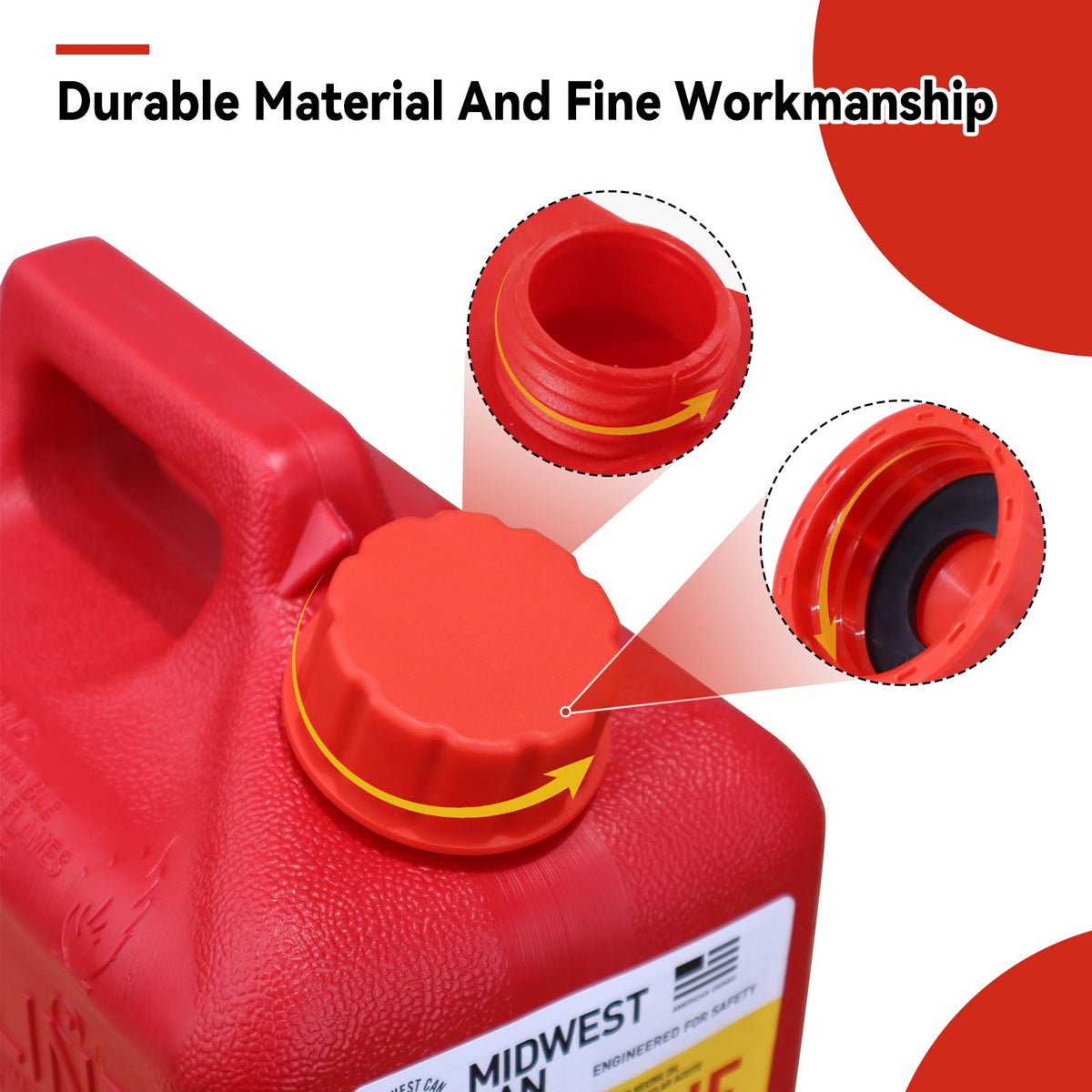 6 Pack Replacement Gas Can Caps B72072