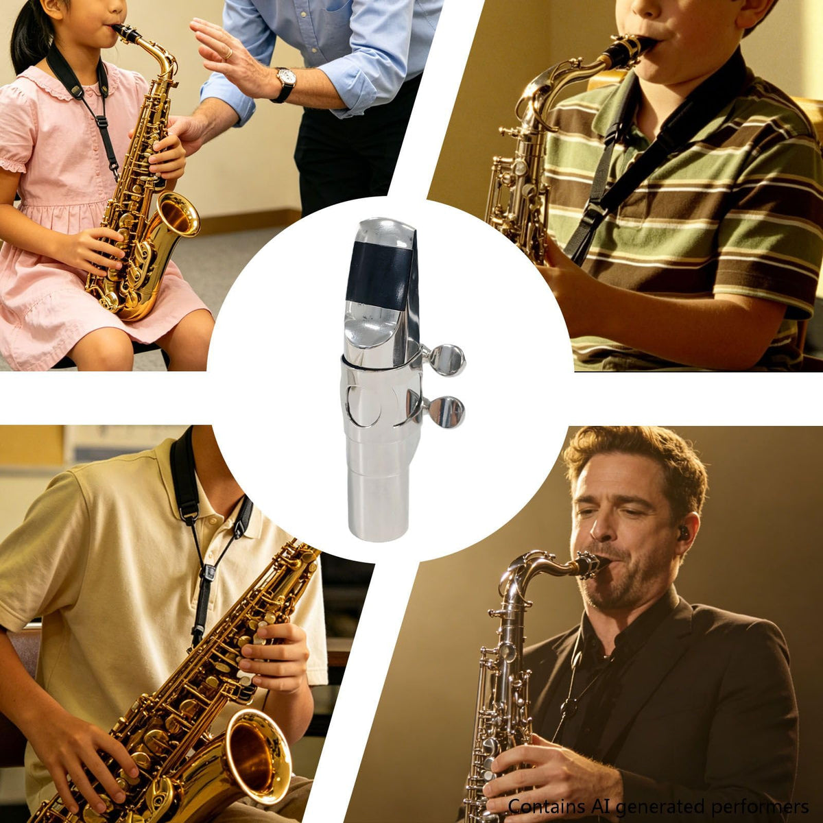 Silver Plated Alto Saxophone Mouthpiece N977
