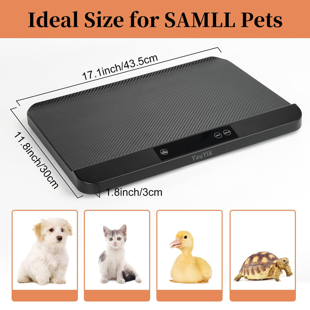 Digital Pet Scale with Non-Slip Mat, Up to 88lb, Black H526