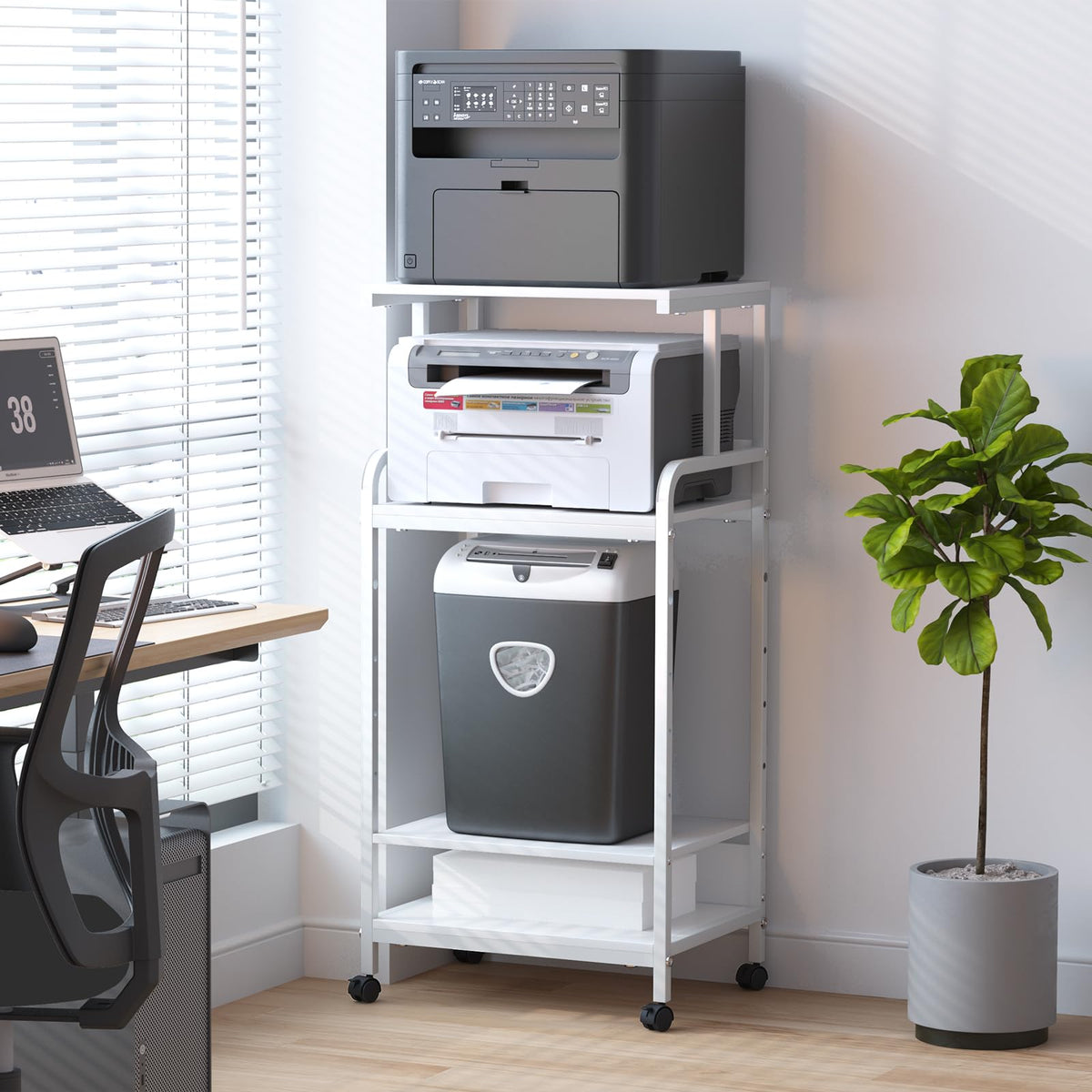 4-Tier Printer Stand with Storage Shelf V51181