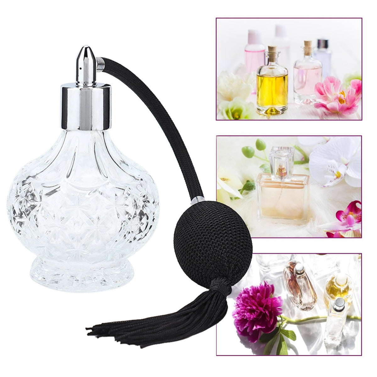 Glass Perfume Bottle Refill Spray Bottle Atomizer 80ml Q53470