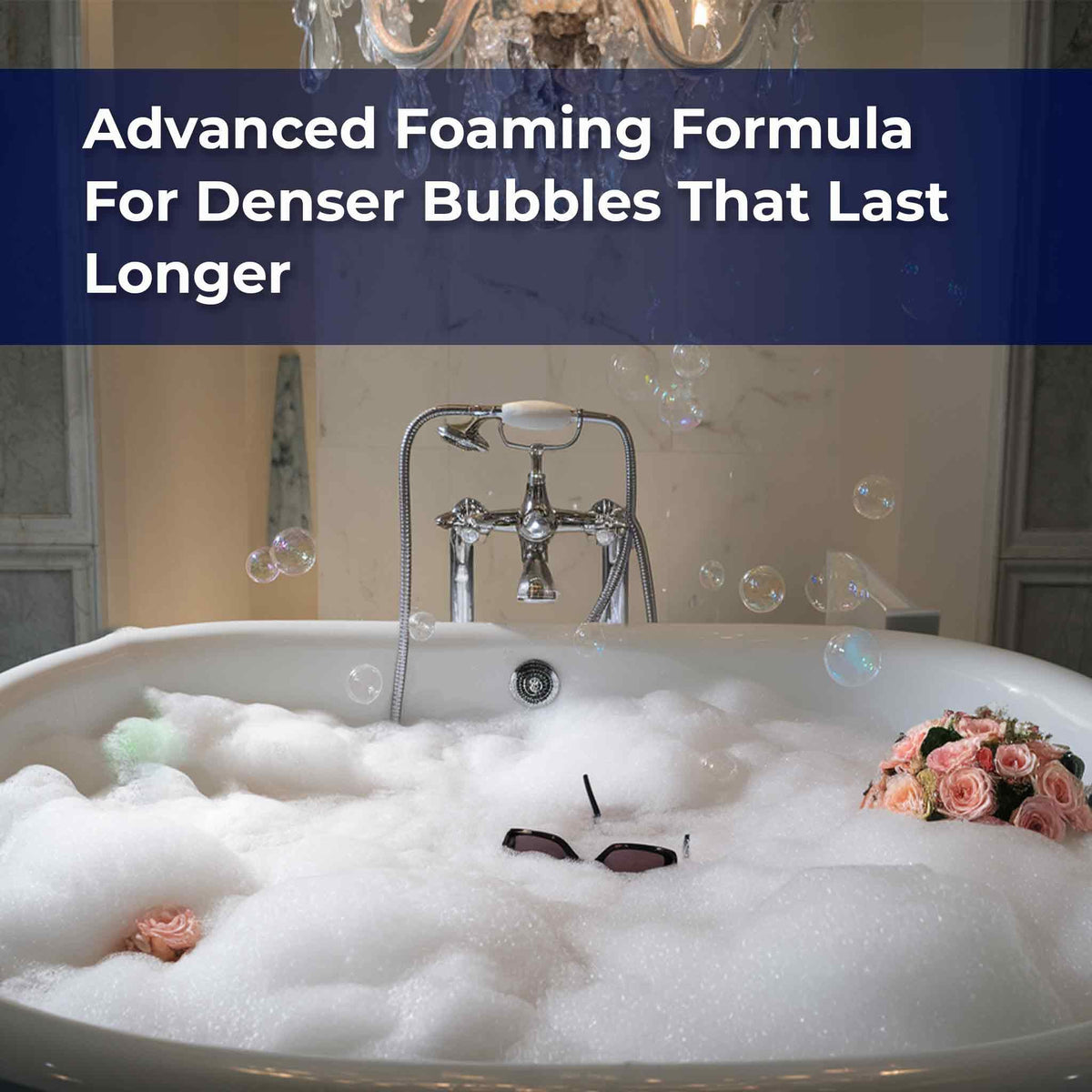 Scented Foaming Bubble Bath with Essential Oils and Epsom Salt, 33.8 fl oz U893853