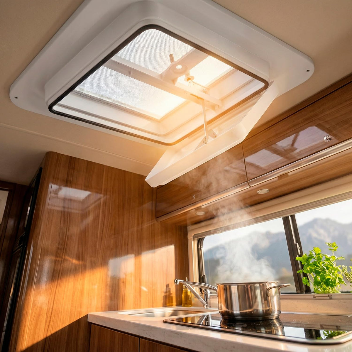 14 x 14 Manual RV Roof Vent Translucent Lid T593419