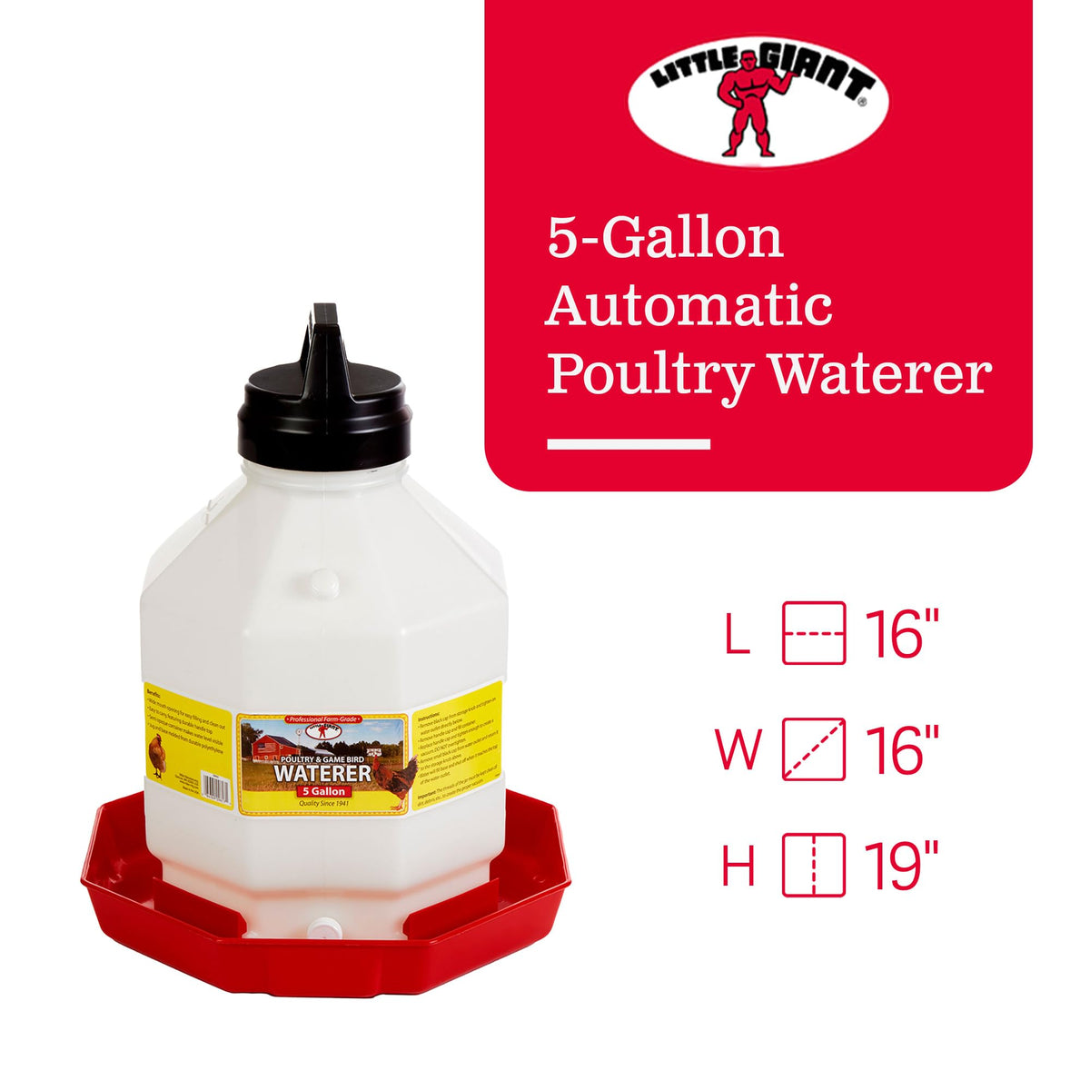 Plastic Poultry Waterer U33183