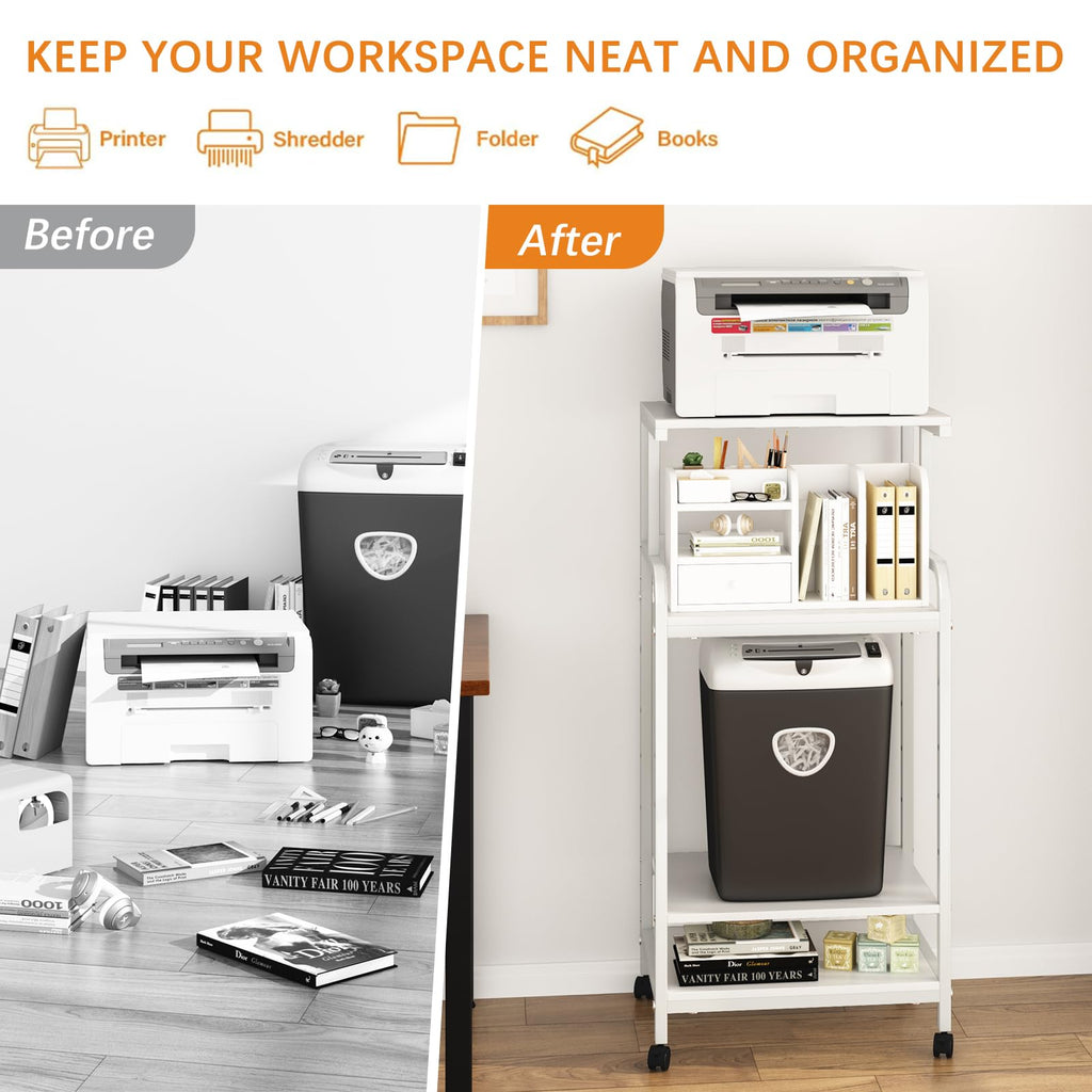 4-Tier Printer Stand with Storage Shelf V51181