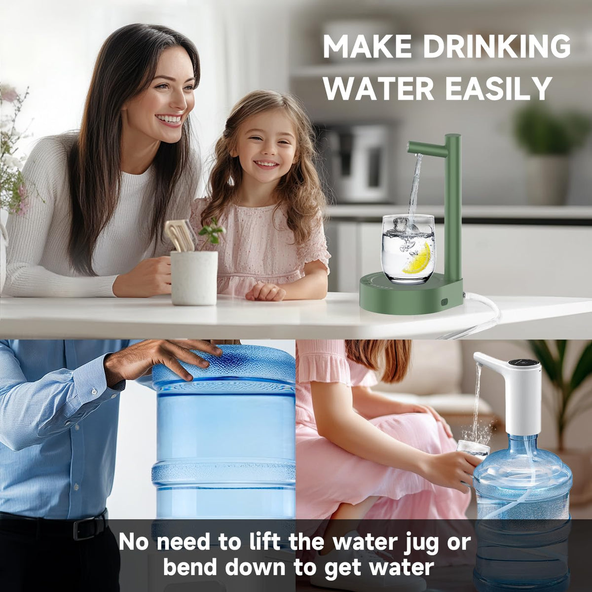 Desktop 5 Gallon Water Dispenser with USB-C Charging U573