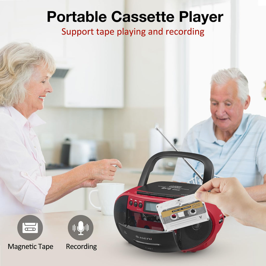 CD Cassette Player Boom Box with AM/FM Radio S663534