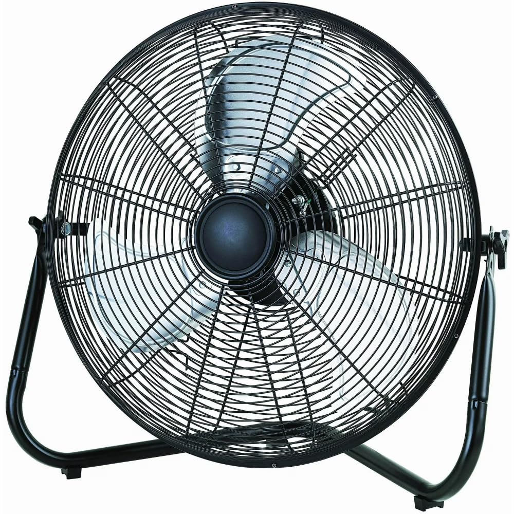 20 Inch 3-Speed Black Metal Floor Fan C8773