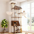 Wooden Cat Tree with Large Platforms Y8661