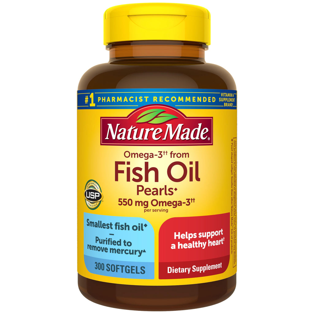 Omega 3 Fish Oil Supplements 550mg 300 Softgels G834