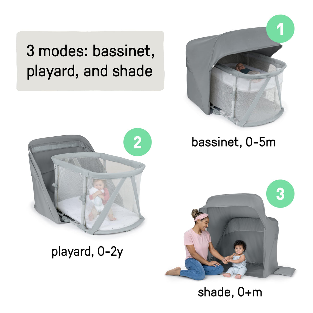 3-in-1 Portable Bassinet & Playard W798018