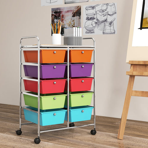 10 Drawer Rolling Storage Cart O87079