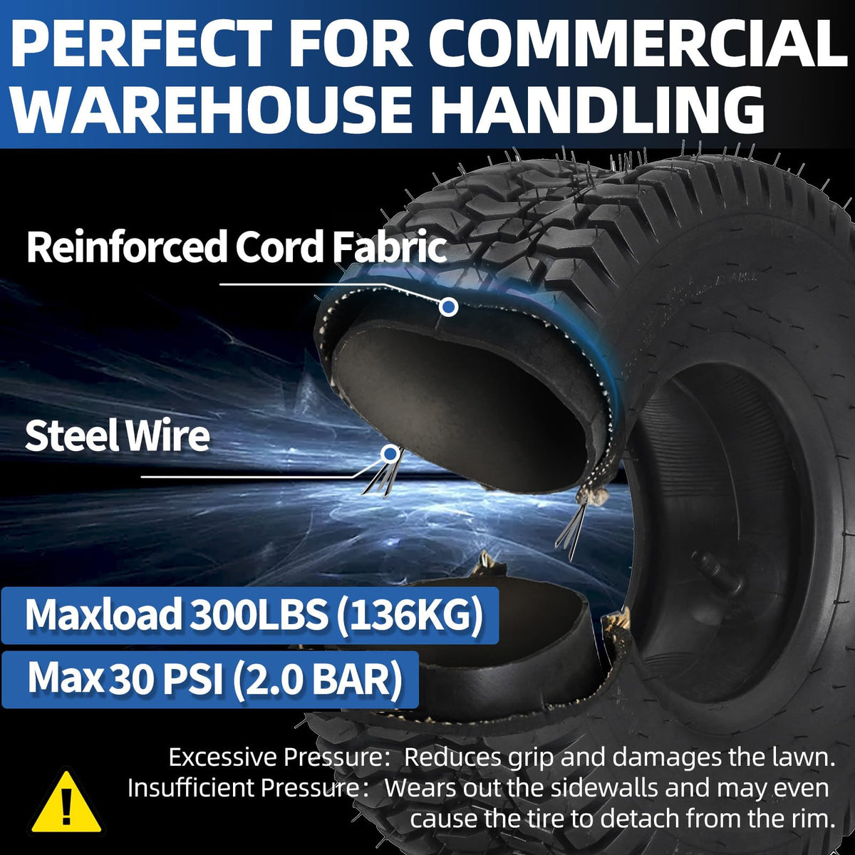 15x6.00-6 Tire and Inner Tube Set, 2 Pack Z3159