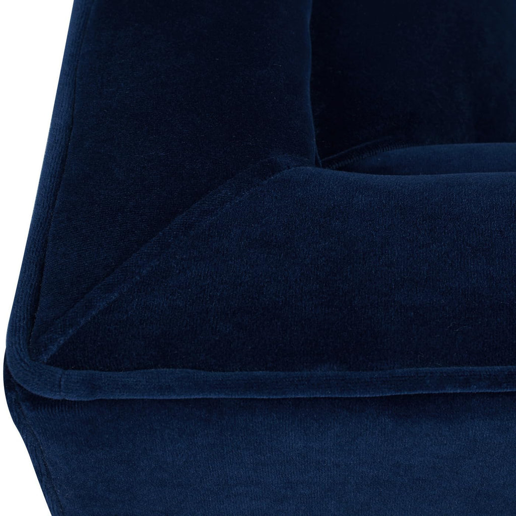 Navy Blue Velvet Tufted Sofa W79543