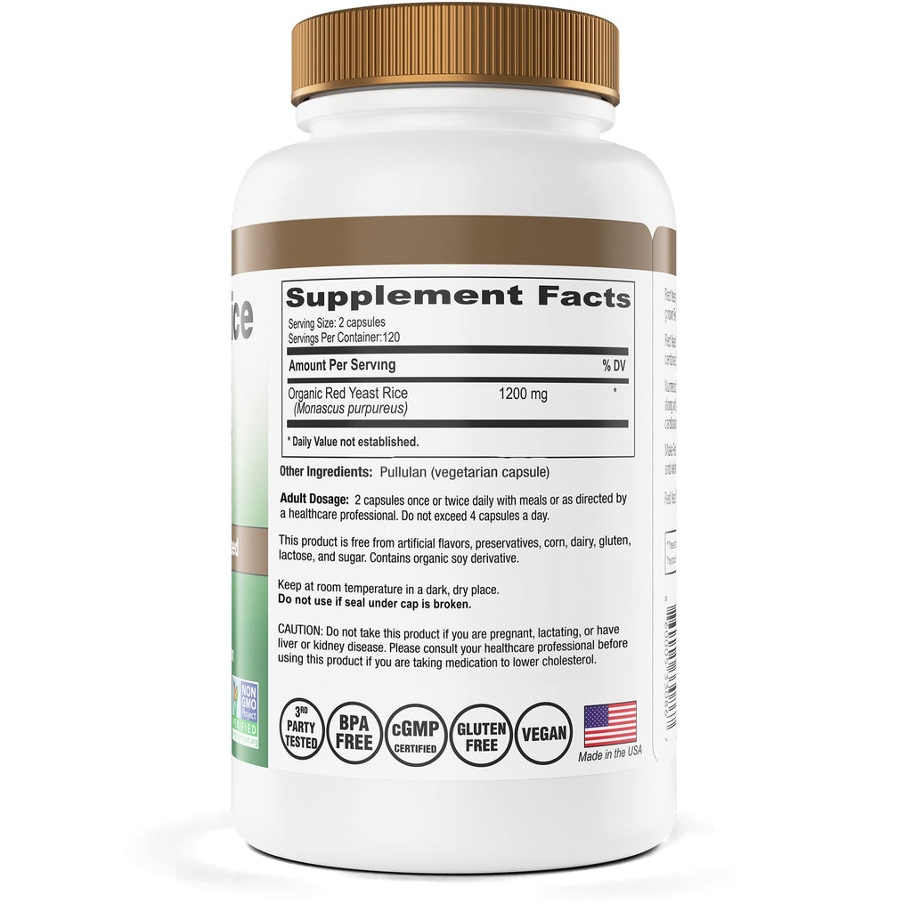 Red Yeast Rice 1200 mg 240 Capsules B68307