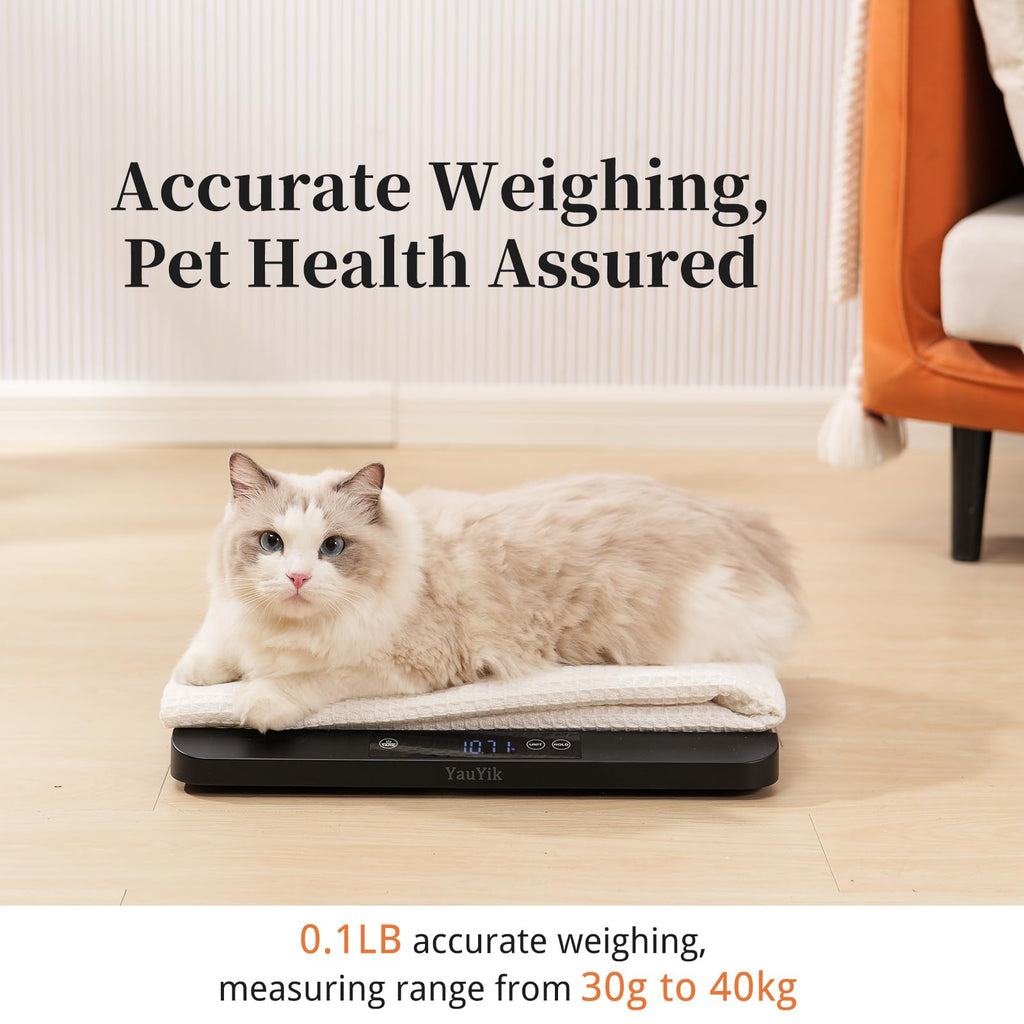 Digital Pet Scale with Non-Slip Mat, Up to 88lb, Black H526