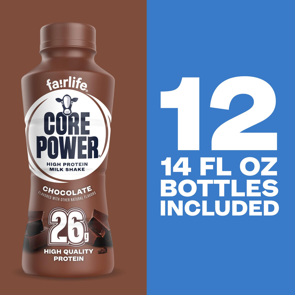 26g Protein Chocolate Milk Shakes 14 Fl Oz (Pack of 12) Q2857