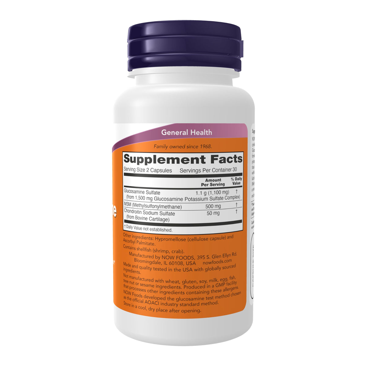 Glucosamine & MSM plus Chondroitin Sulfate, 60 Veg Caps S605