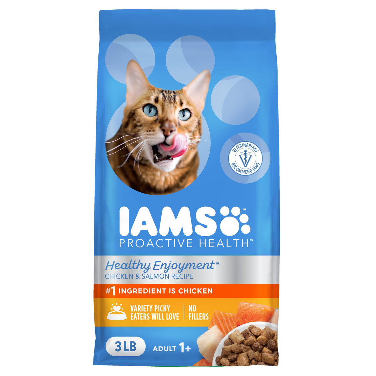 Dry Cat Food Chicken & Salmon Recipe 3 lb V722929
