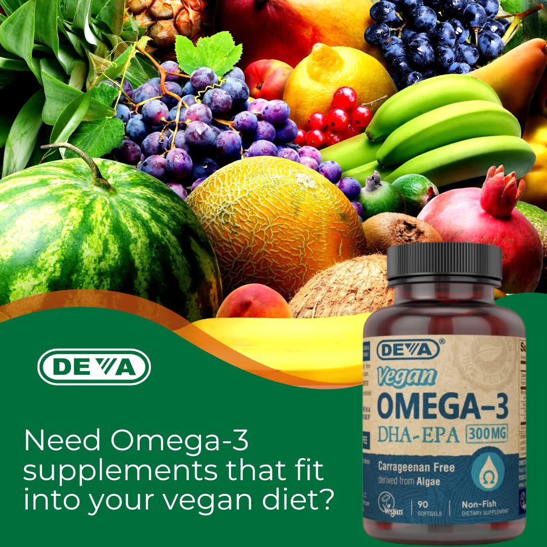Vegan Omega-3 DHA EPA 300 mg 90 Softgels B833