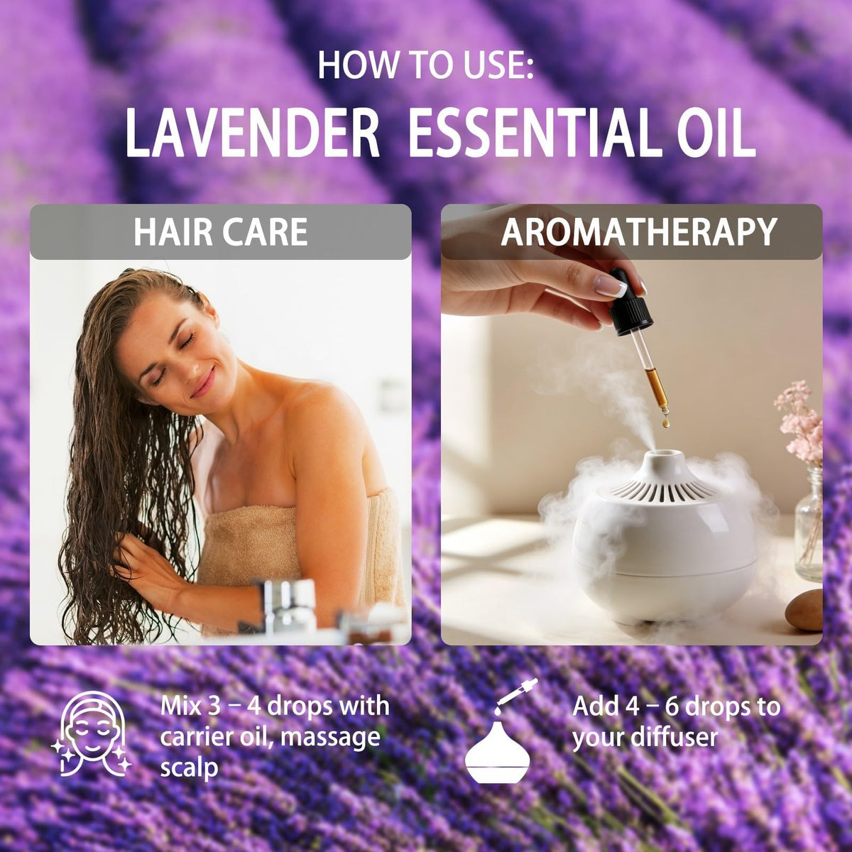 Lavender and Tea Tree Essential Oil 4 Fl Oz M8065