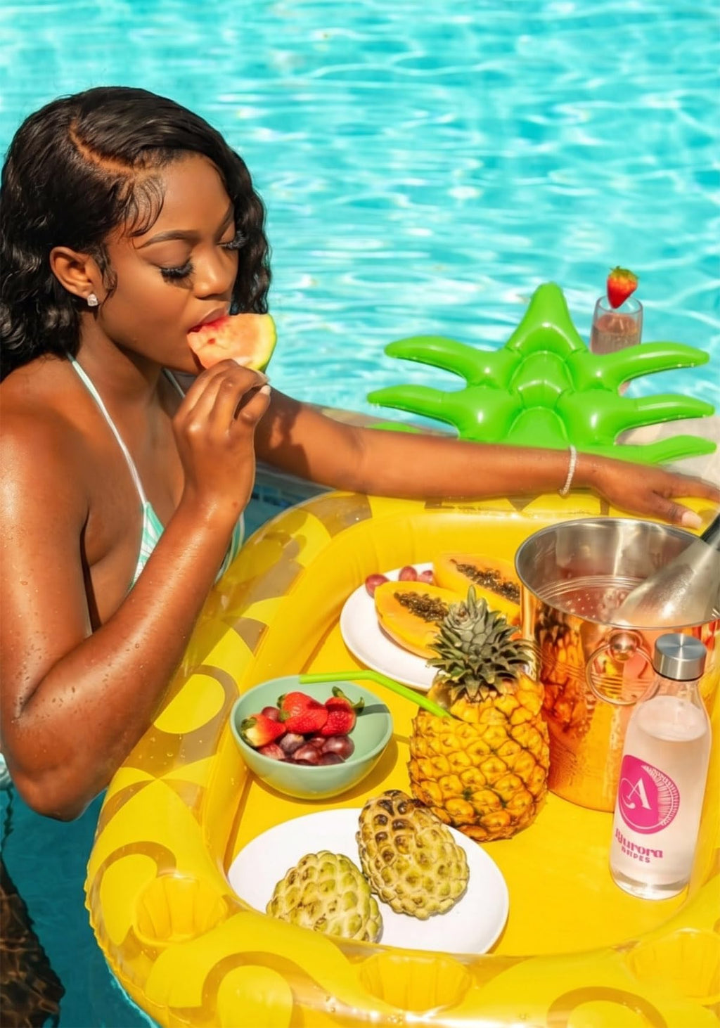 Inflatable Pineapple Drink Holder V872810