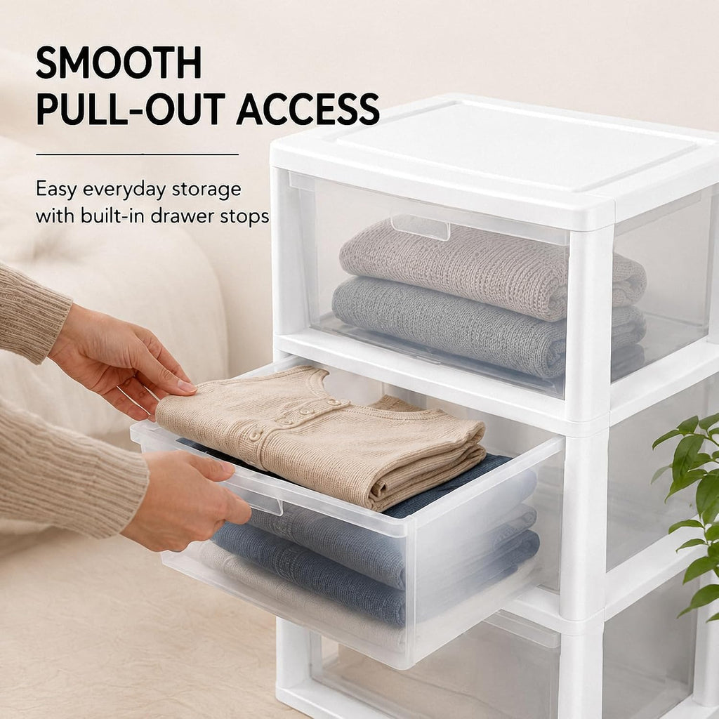 3 Drawer Clear Plastic Storage Organizer O58507