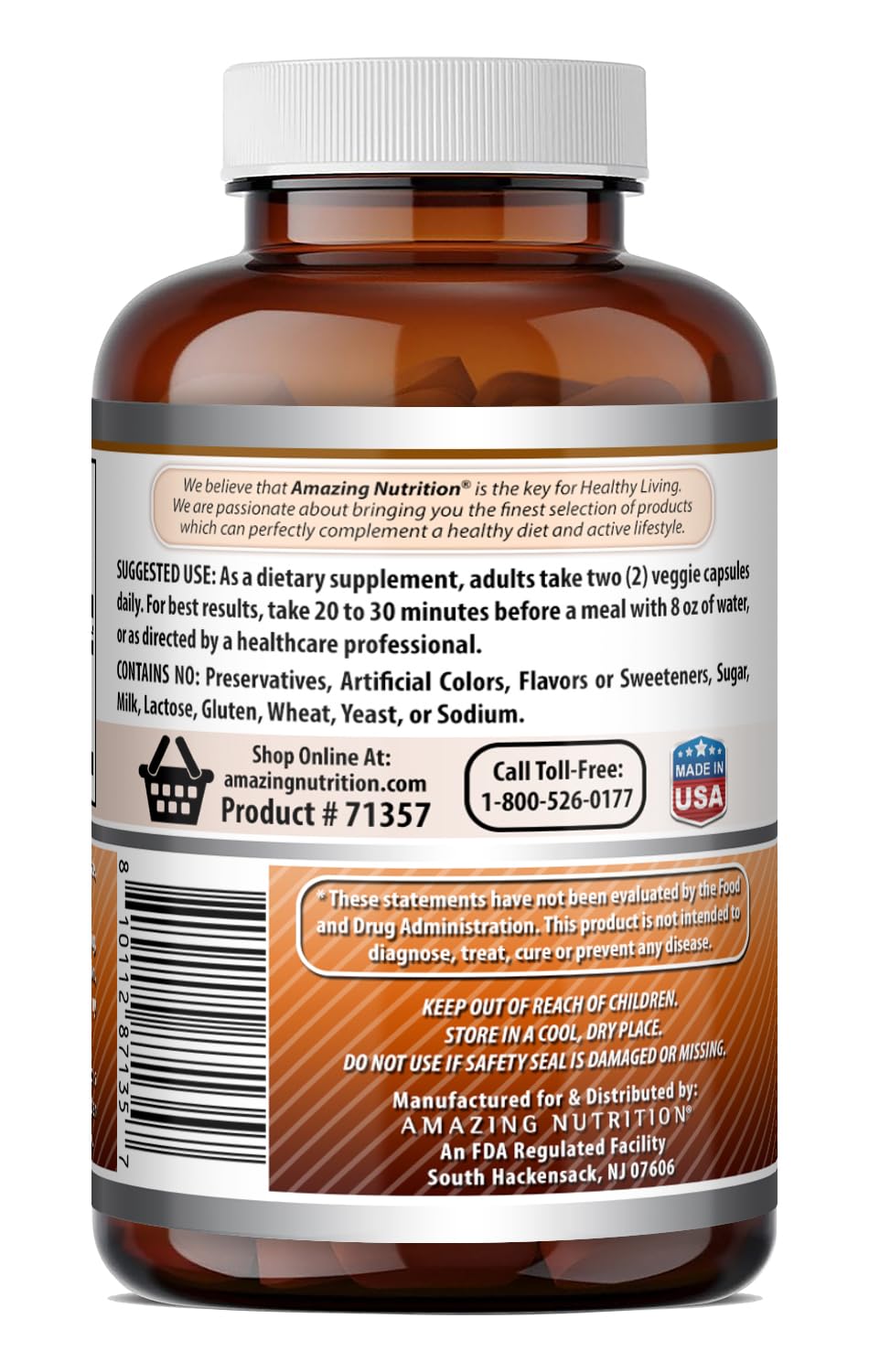 Ceylon Cinnamon 1200 Mg Vegetarian Capsules K72067