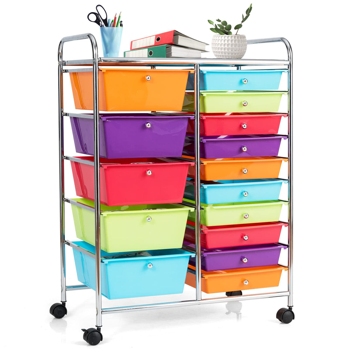 15 Drawer Rolling Storage Cart K190