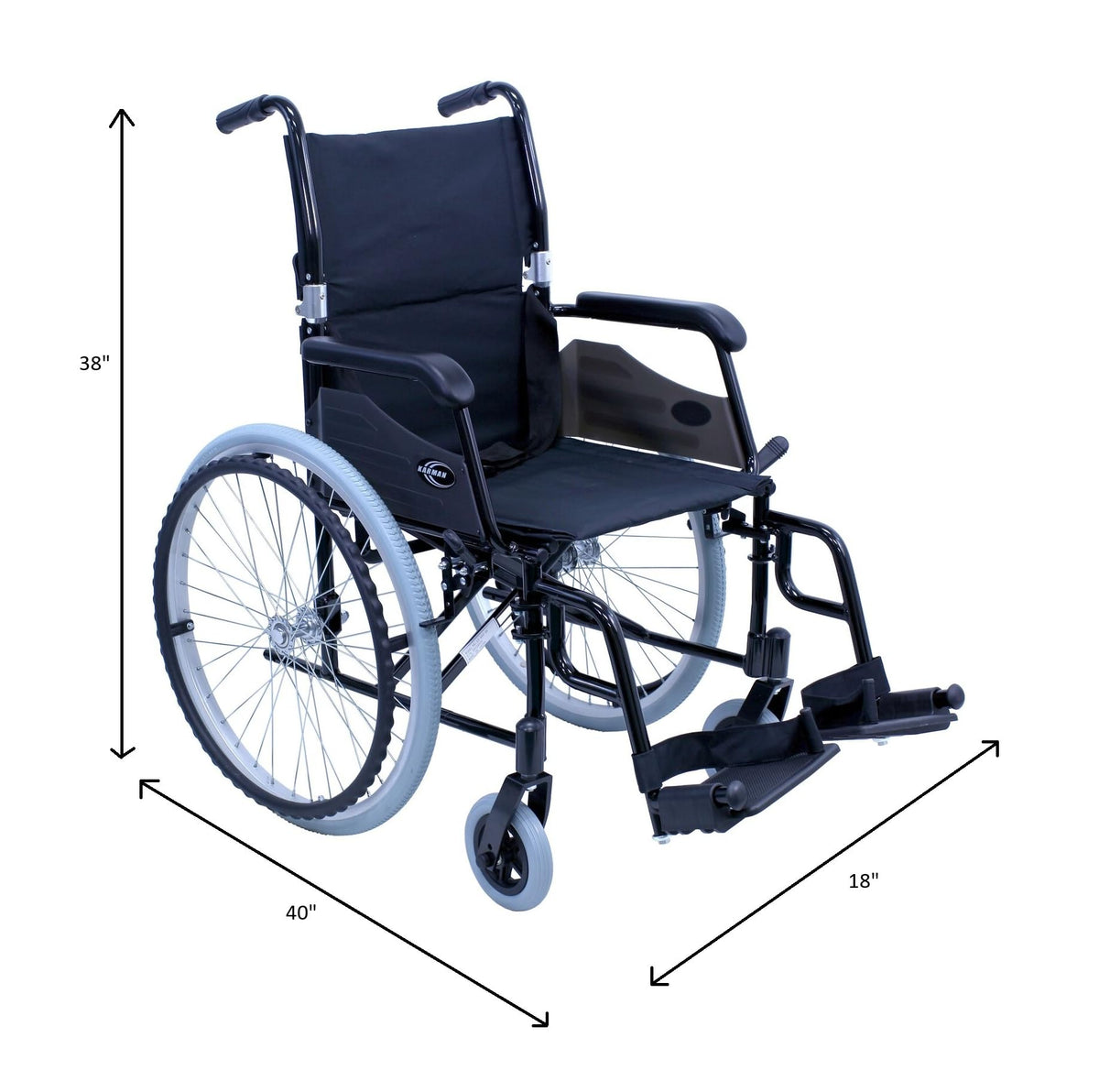 Black Ultra Lightweight Wheelchair X25188