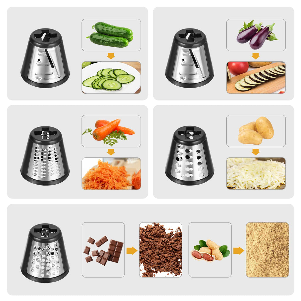 Electric Vegetable Cutter 500 W with 5 Cutting Drums L812