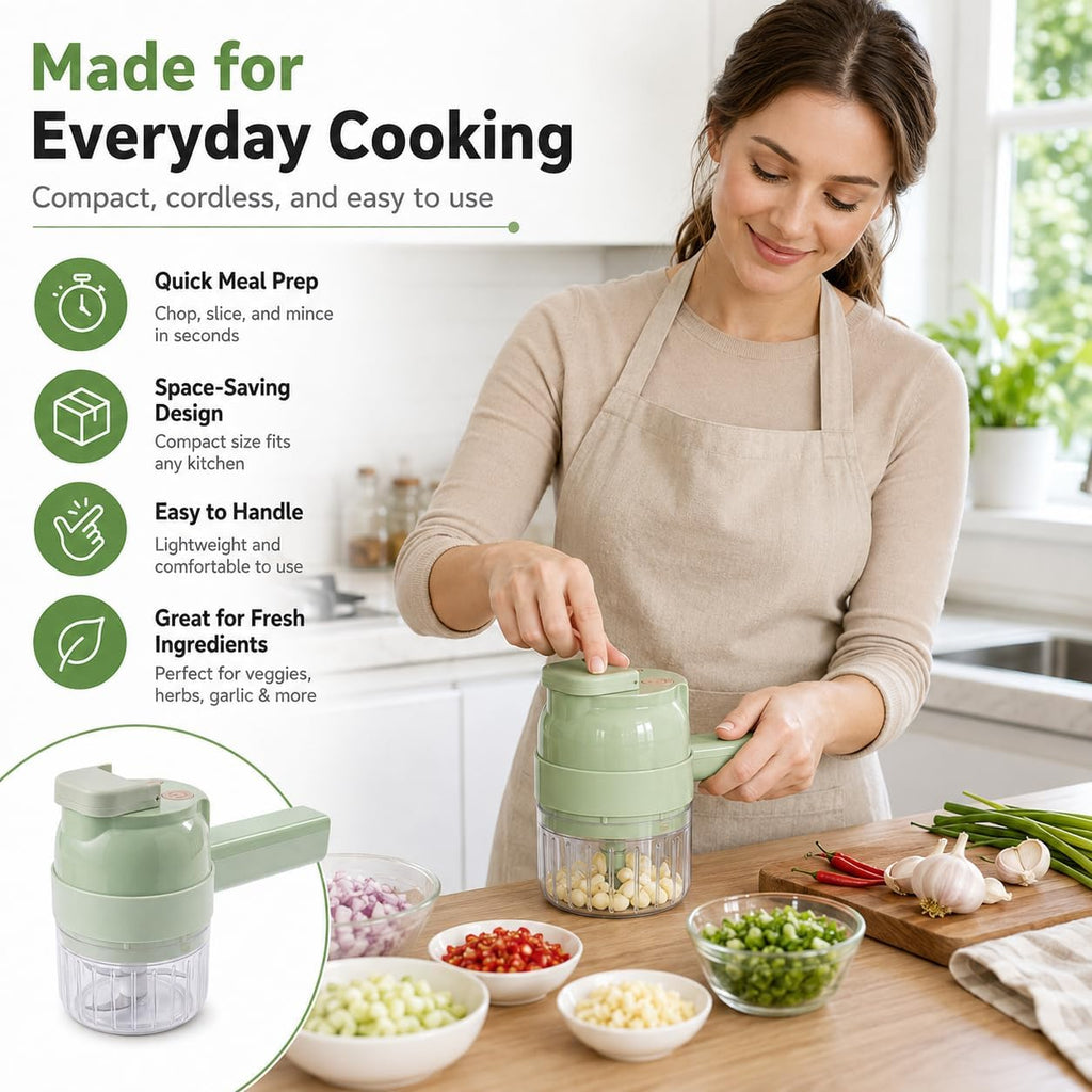 Electric 5-in-1 Handheld Vegetable Chopper Y8710