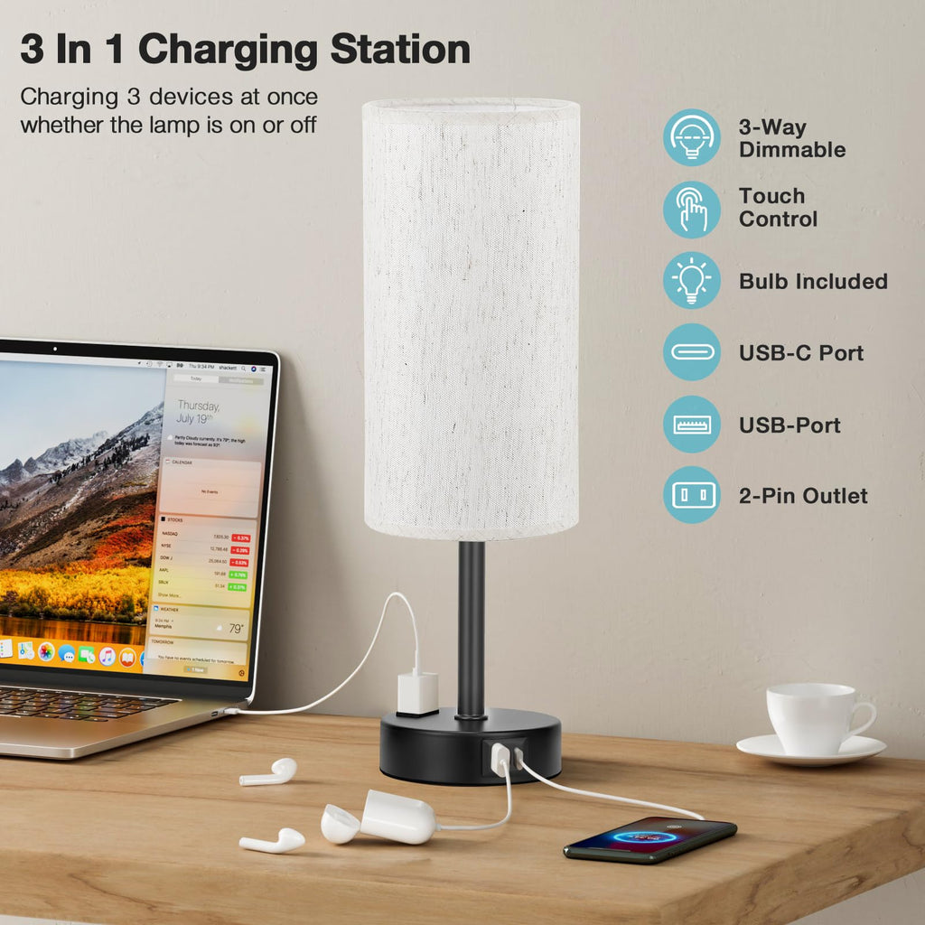 Turquoise Dimmable Touch Bedside Table Lamp Y717711