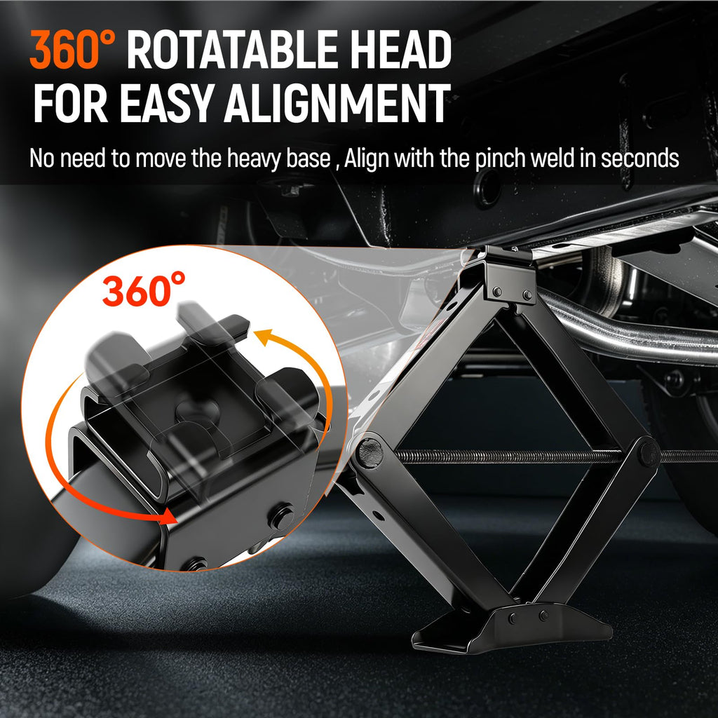 3 Ton Heavy Duty Scissor Jack with Lug Wrench L33615