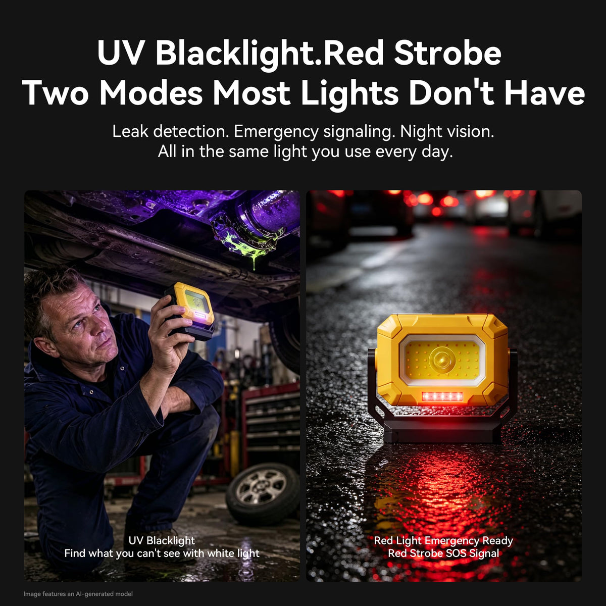 2 Pack 1500LM COB LED Work Light R5550