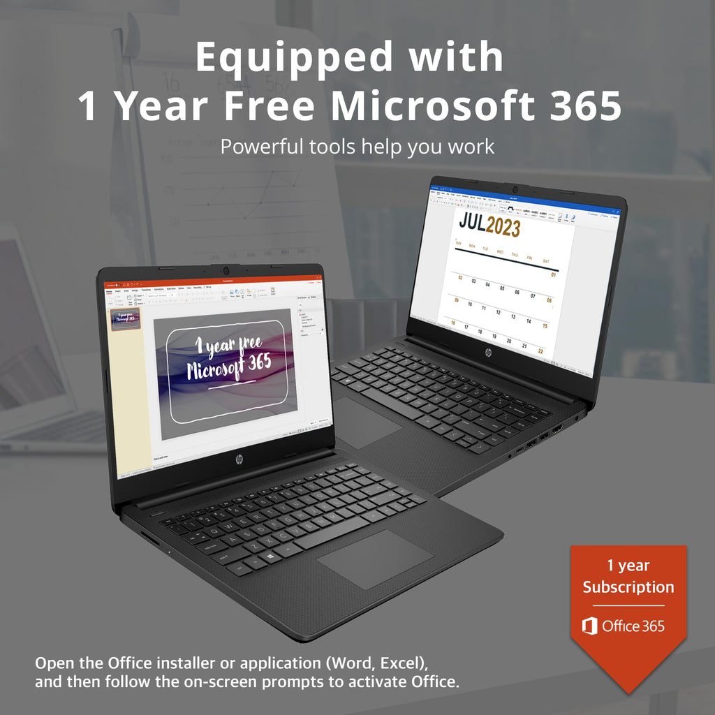 14-inch Laptop, Intel Celeron N4000, 4 GB RAM, 64 GB eMMC, Jet Black G19576