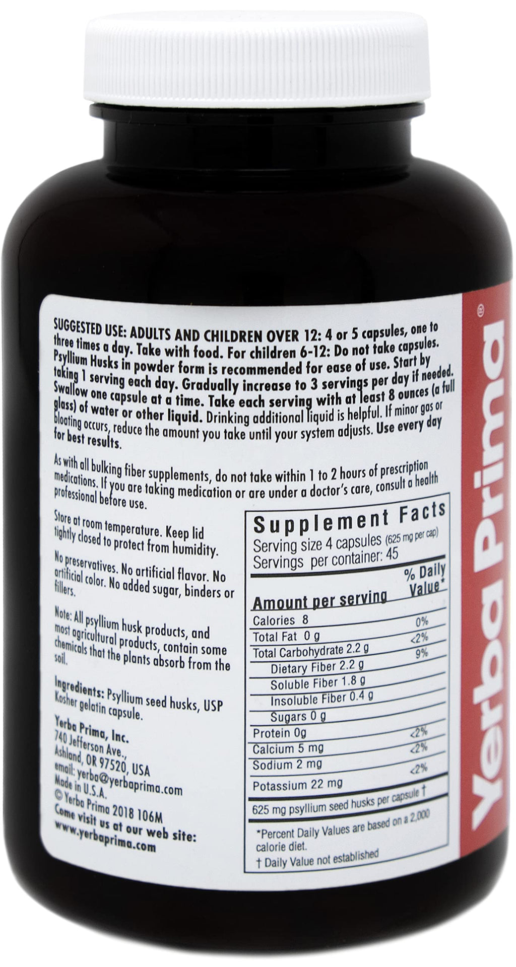 Psyllium Husks Caps 180 Capsules Pack of 2 V9412