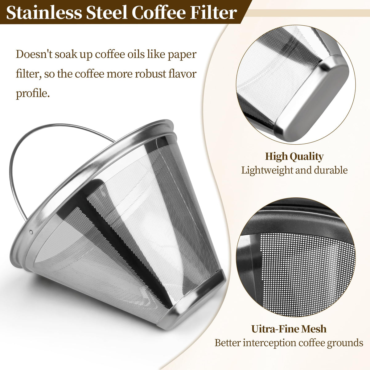 Stainless Steel Reusable Coffee Filter B82740