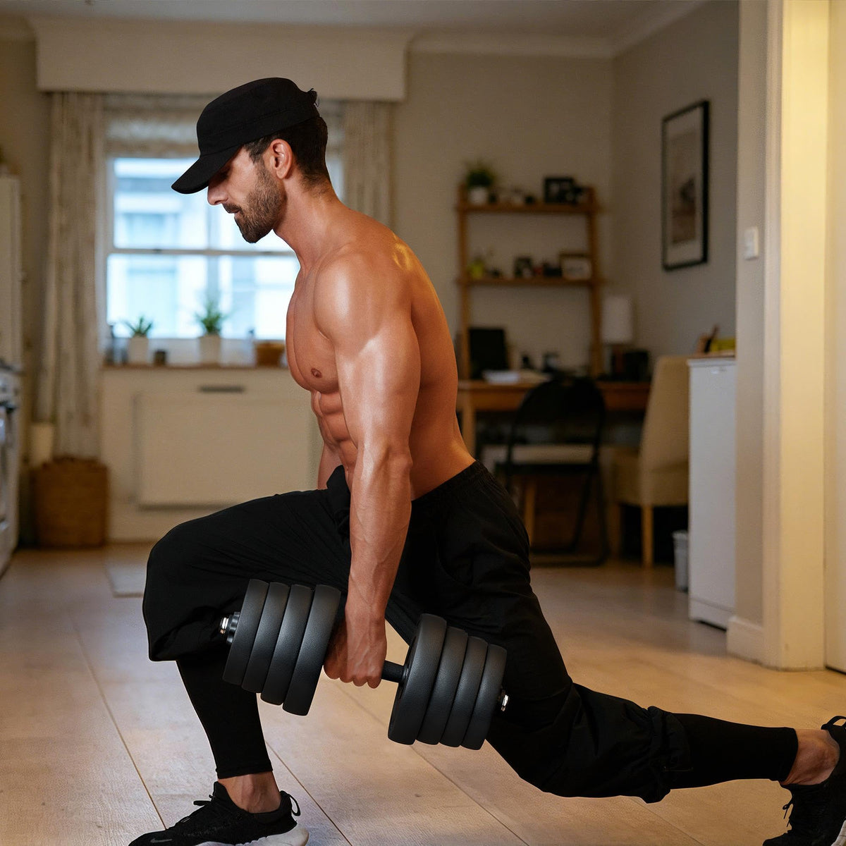Adjustable Dumbbell Set with Spinlock Collars V25392